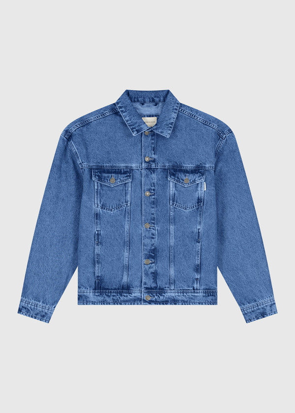 Premium Denim Jacket - Deep Blue