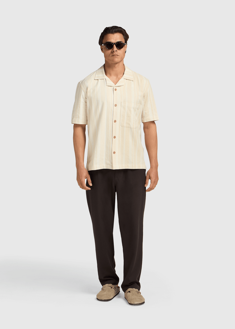 Premium Stripe Shirt - Sand