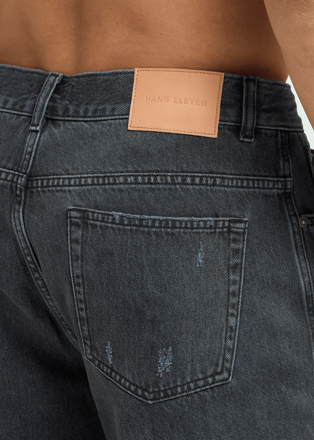 Saubere Denim-Shorts – gebrochenes Schwarz