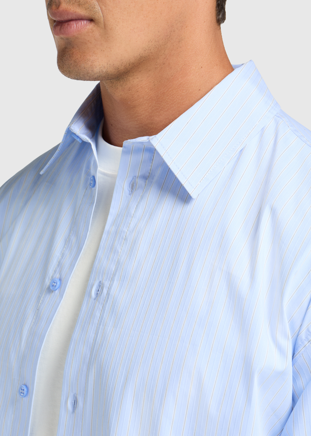 Oliver Gestreiftes Hemd – Hellblau