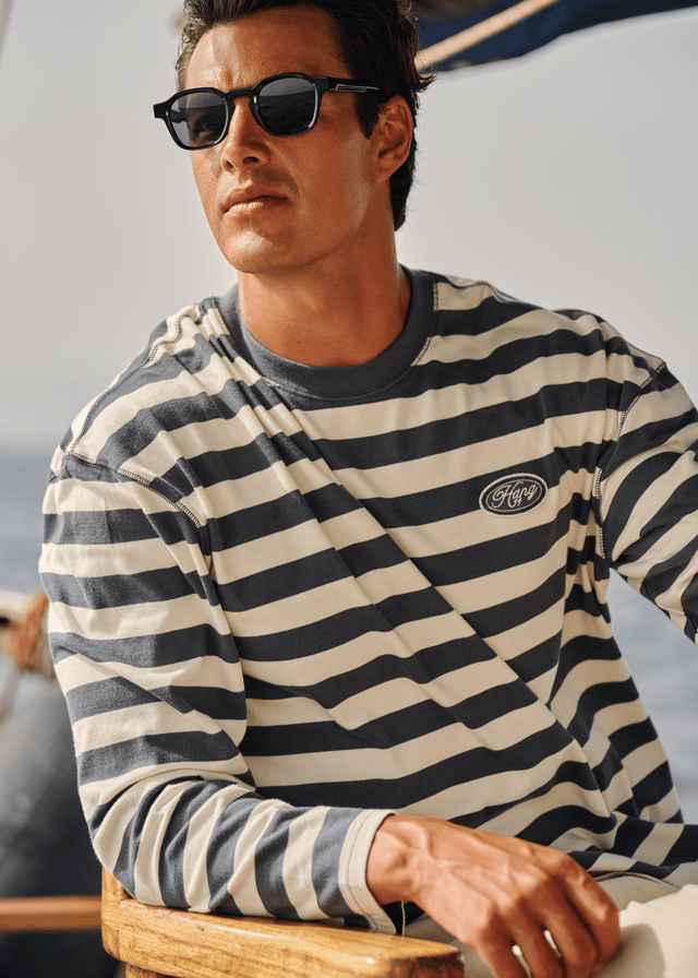 Badge Longsleeve - Ombre Blue