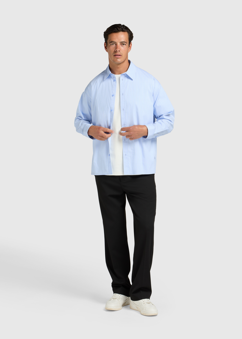 Oliver Gestreiftes Hemd – Hellblau