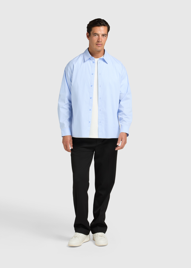 Oliver Gestreiftes Hemd – Hellblau