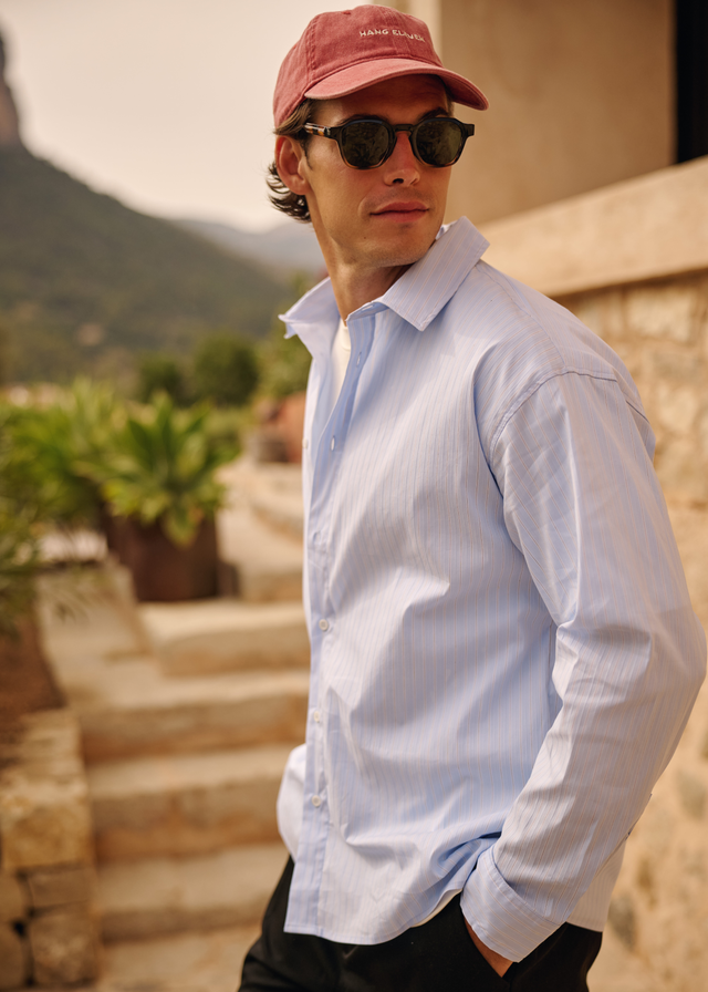 Oliver Gestreiftes Hemd – Hellblau