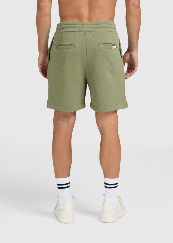Vintage Washed Sweat Short - Moss Green