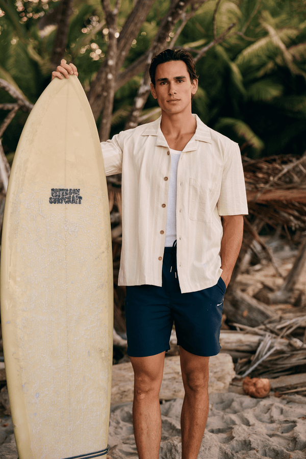 Premium Stripe Shirt - Sand