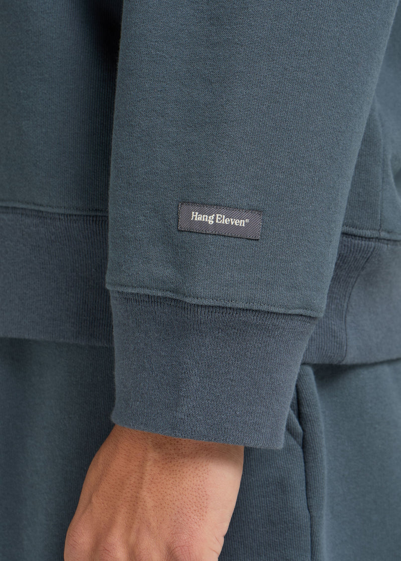 Vintage Washed Half Zip - Ombre Blue