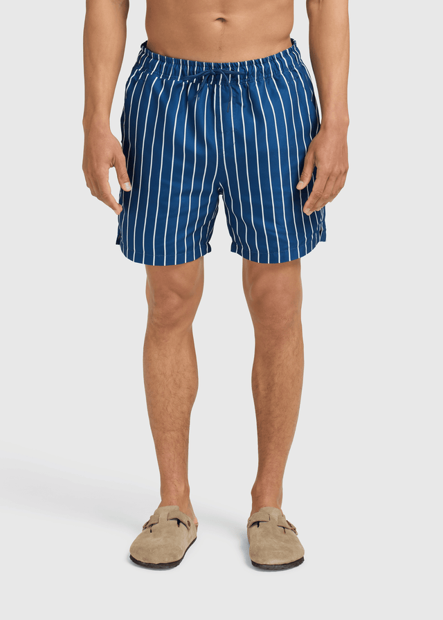 Short de Bain Rayé - Marine