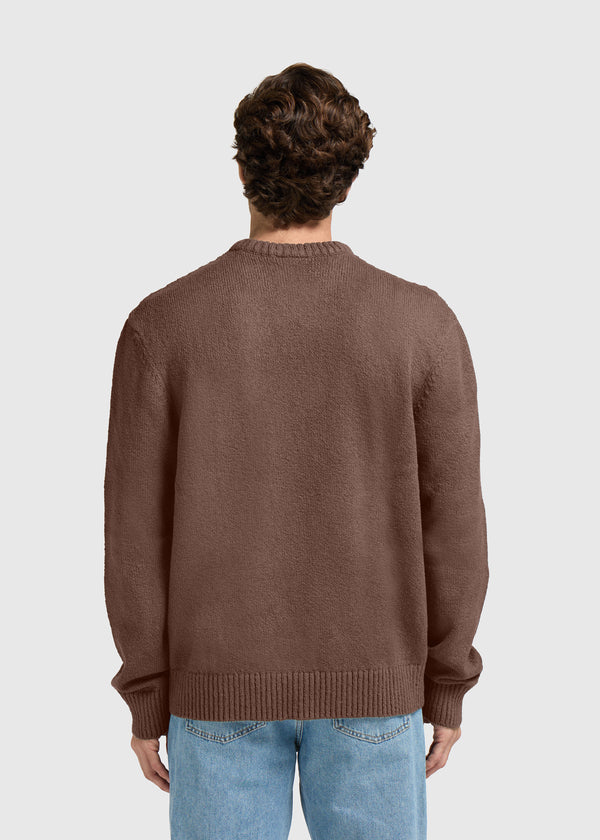 Premium Knit Crewneck - Chocolate Brown