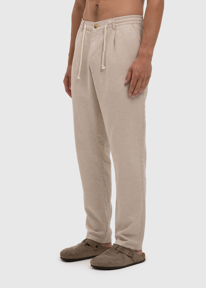 The Baggy Linen Pants - Sand