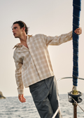 Gradient Seersucker Shirt - Sand