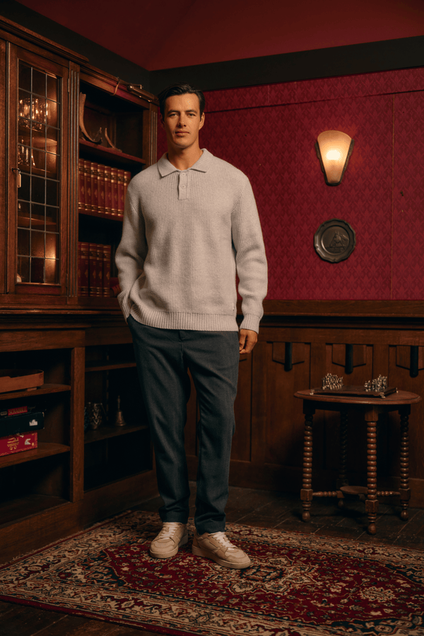 Heavy Structure Polo - Grey Mele