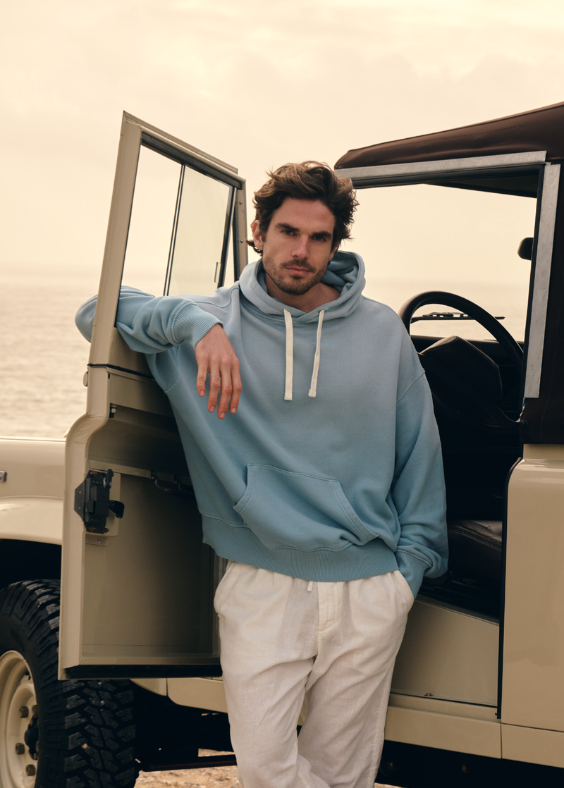 Heavy Gradient Hoodie - Light Blue