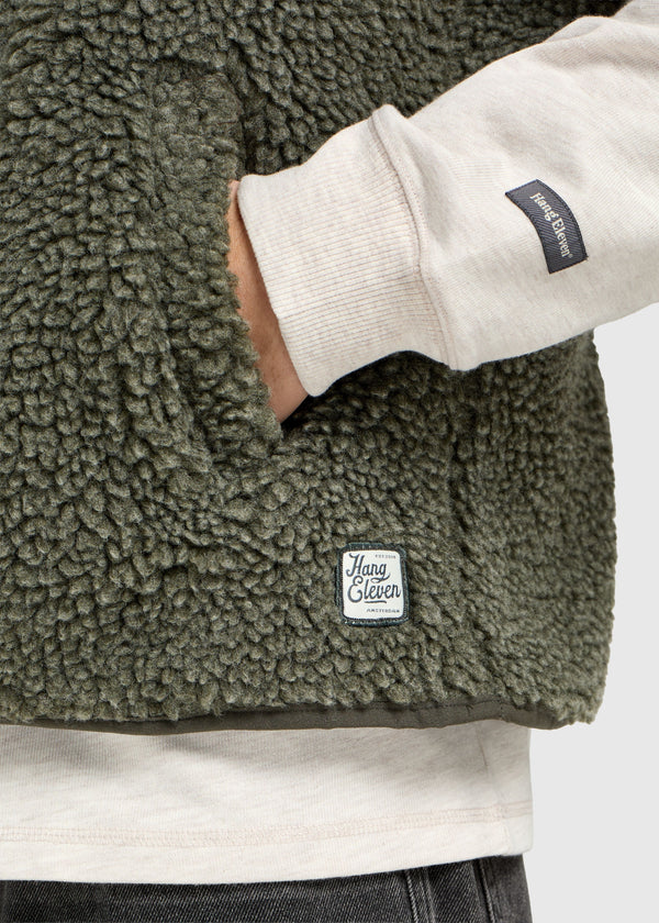 Premium Teddy Vest - Green