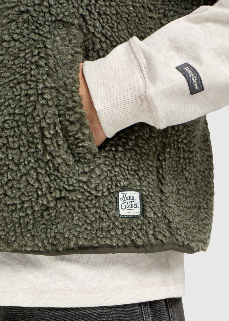 Premium Teddyweste – Grün