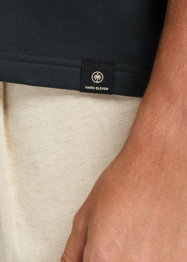The Boxy Polo - Off Black