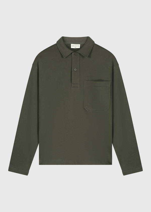 Heavy Polo Longsleeve - Chimera Green