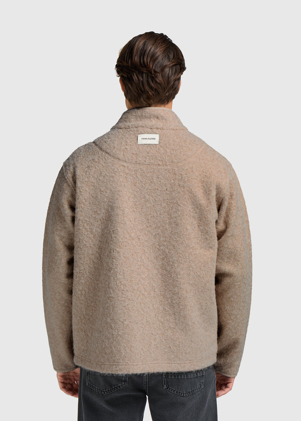 Soft zip jacket - Taupe