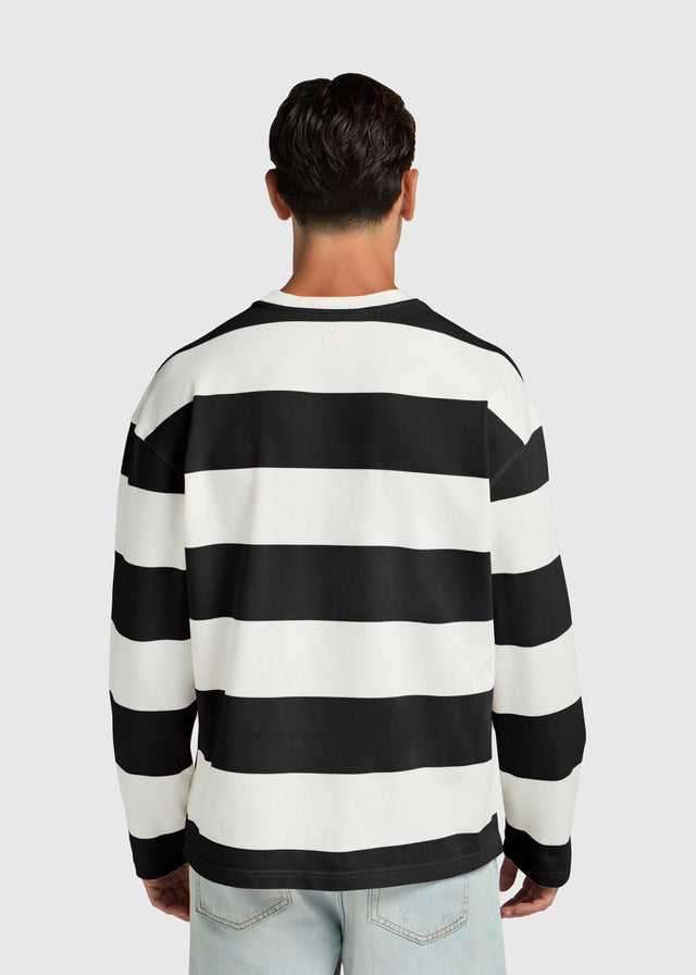Big Stripe Longsleeve - Off Black