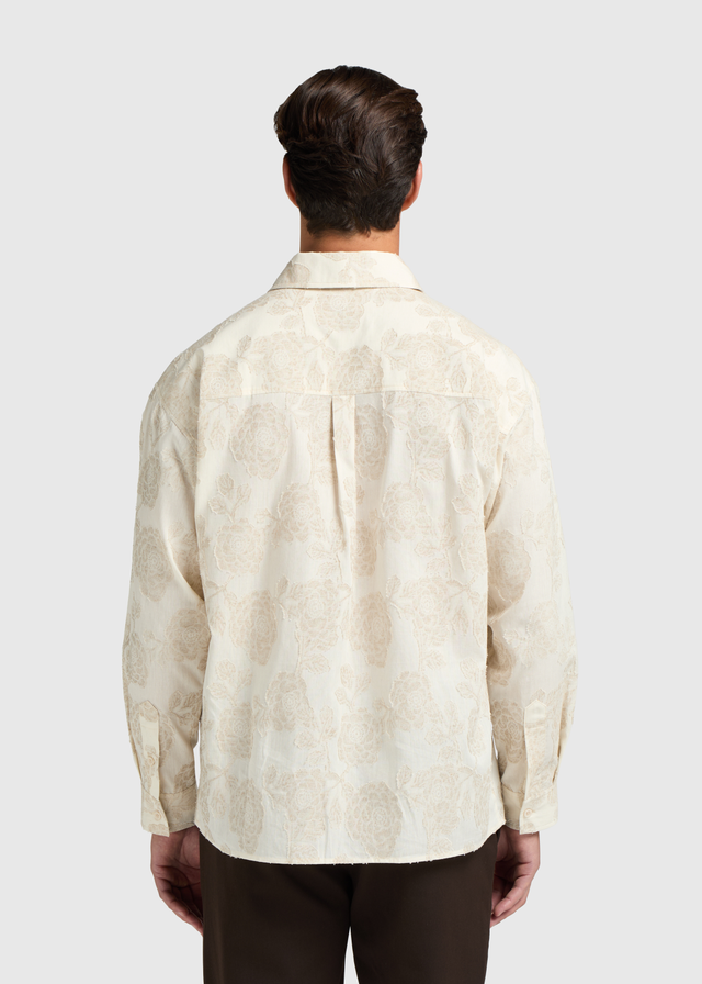 Jacquard Flower Shirt - Sand