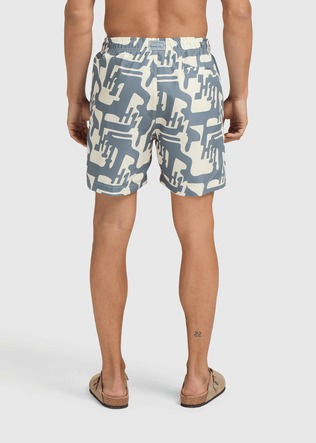 H11 Badeshorts – verwaschenes Steingrau