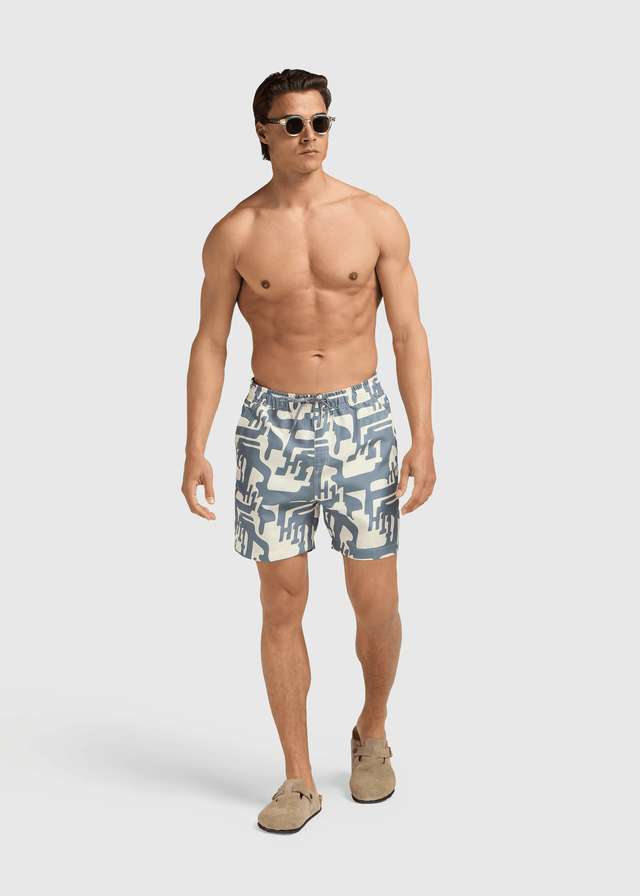 H11 Badeshorts – verwaschenes Steingrau