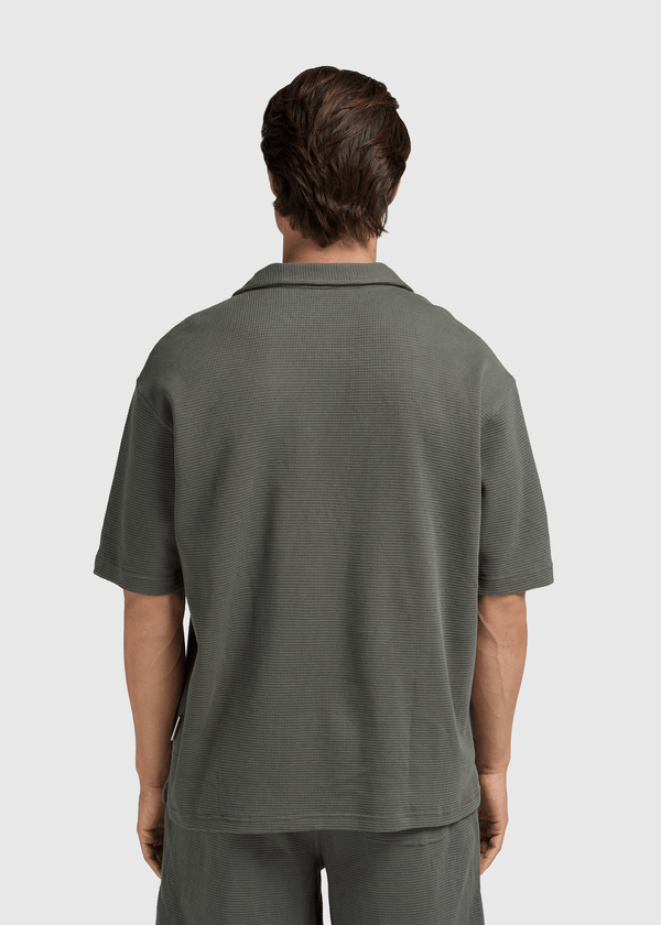 Relaxed Waffle Shirt - Chimera Green
