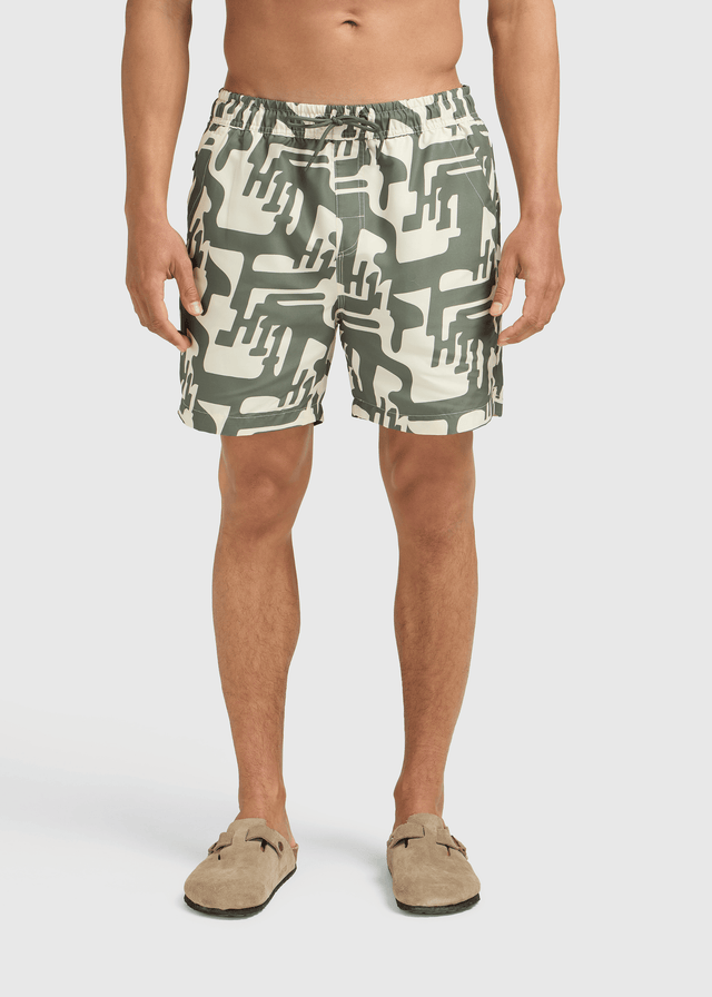 Short de bain H11 - Vert olive
