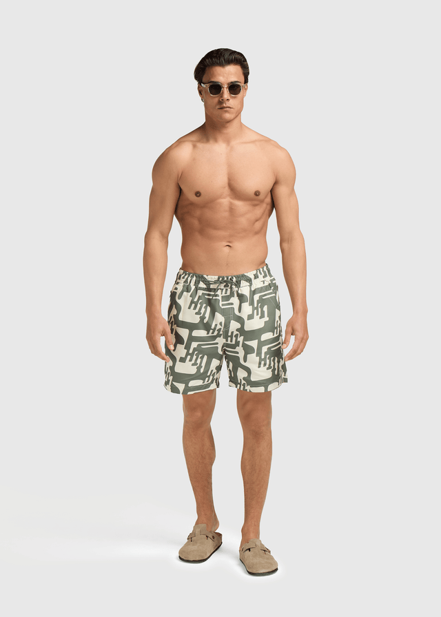 Short de bain H11 - Vert olive