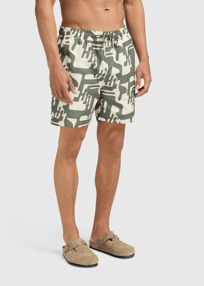 Short de bain Hang Eleven - Vert olive