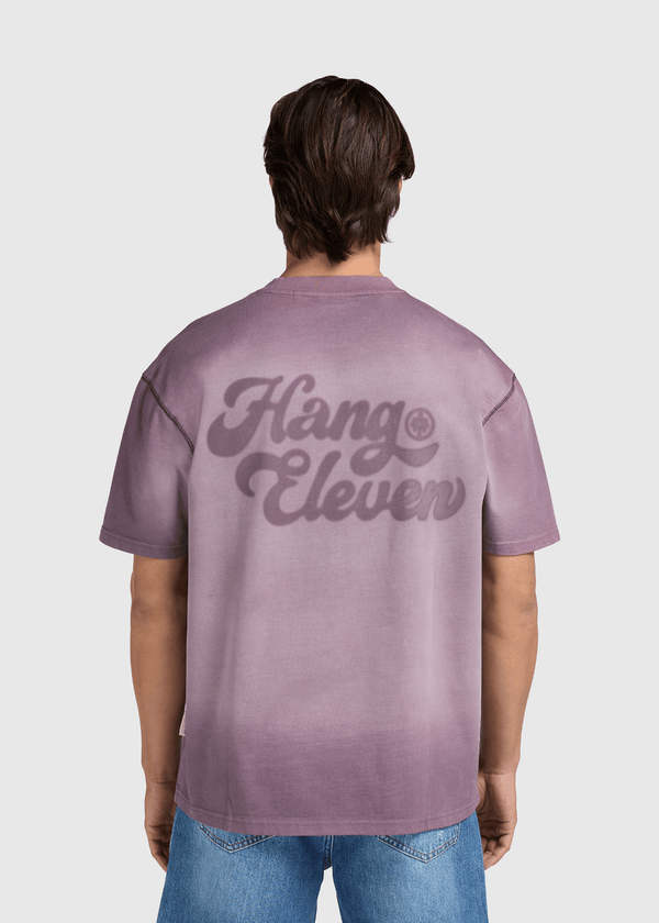 Washed Brand Tee - Purple
