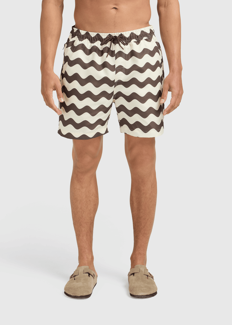 Short de bain Wave - Marron