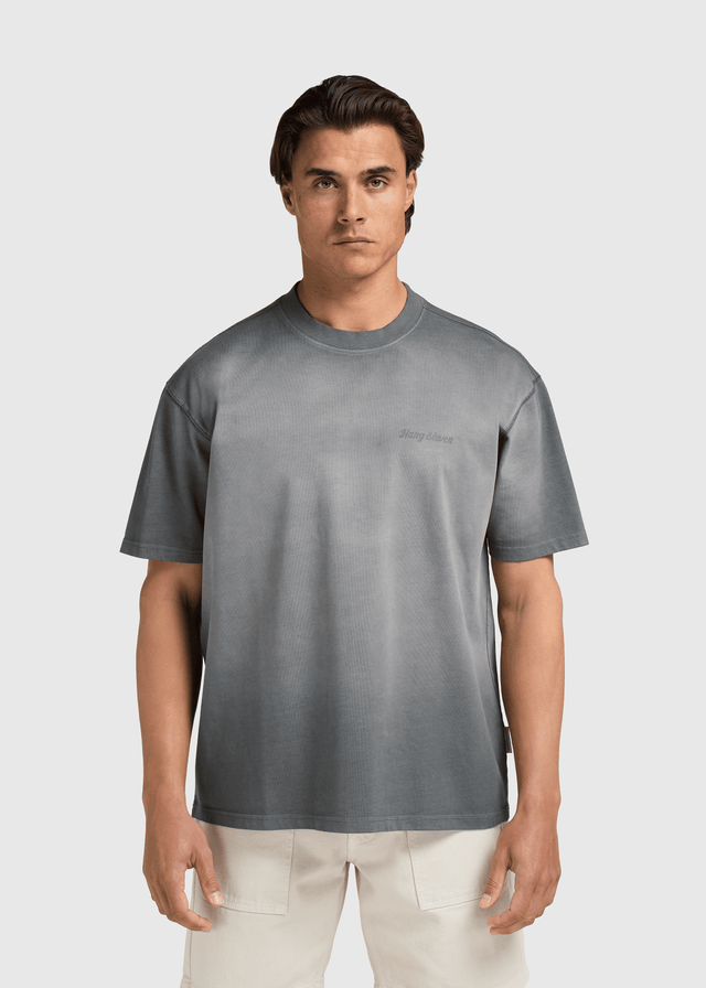 Washed Brand T-Shirt - Anthrazit