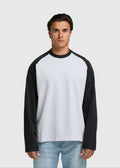 Colour Block Longsleeve - Off Black