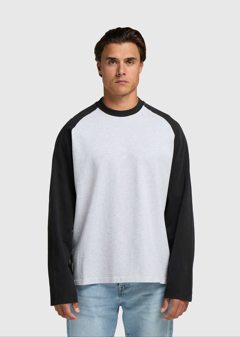 Colour Block Longsleeve - Off Black