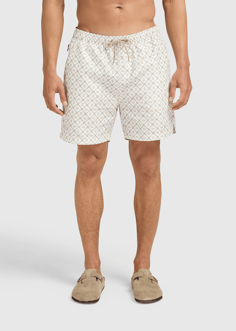 Diamond Swim Short- Sand