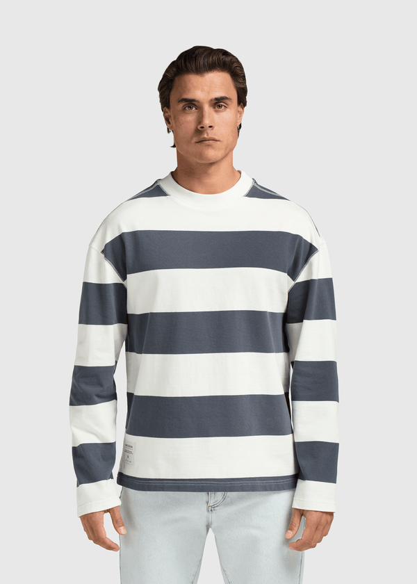 Big Stripe Longsleeve - Ombre Blue