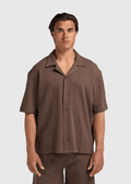 Chemise gaufrée décontractée - Expresso