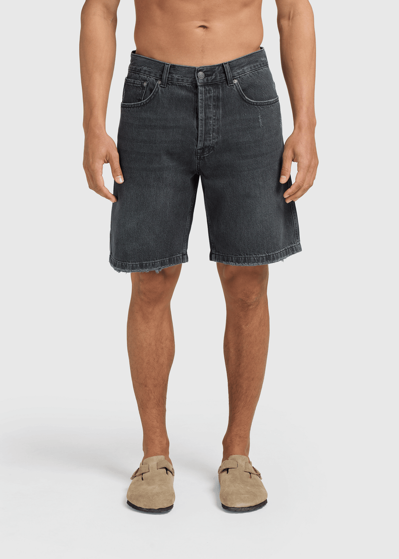 Short en jean propre - Noir