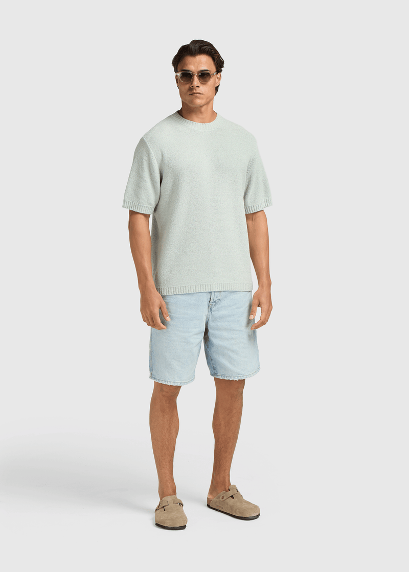 Loop Knit Tee - Light Green