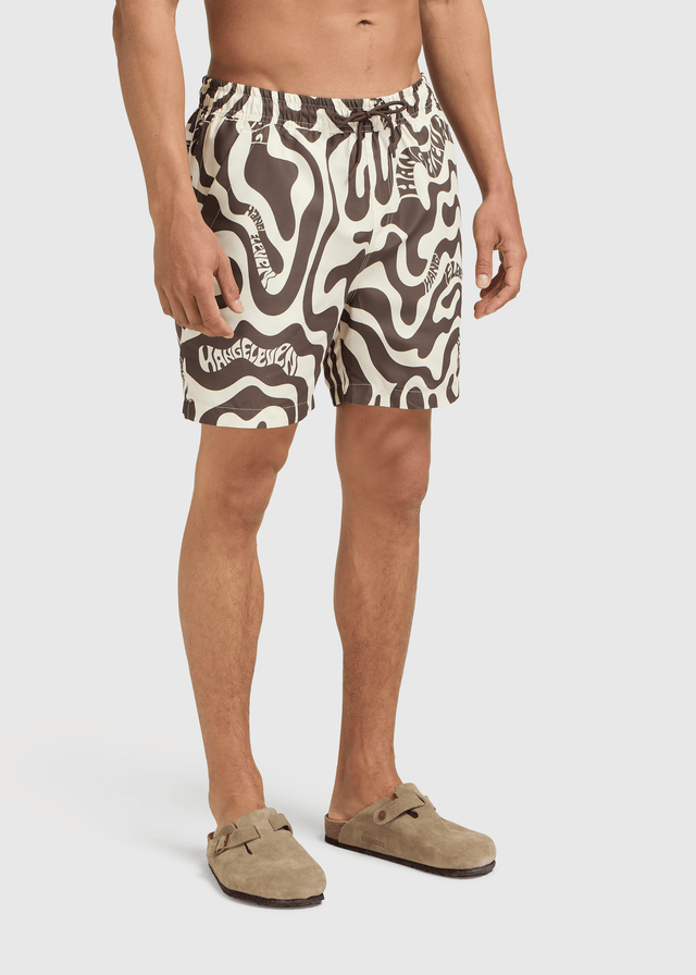 Camo-Badeshorts – Braun