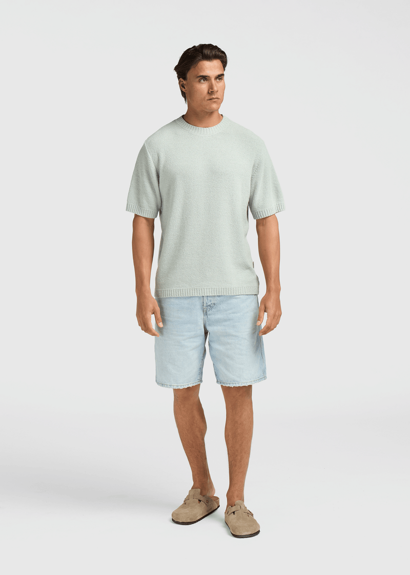 Loop Knit Tee - Light Green