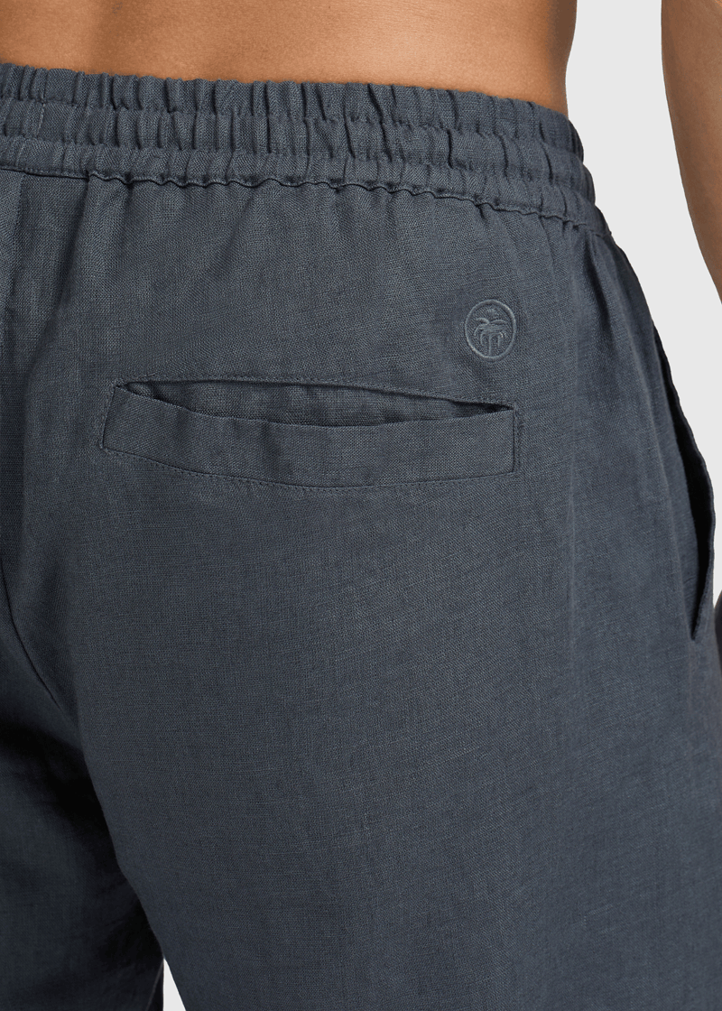 Leinenhose - Marineblau