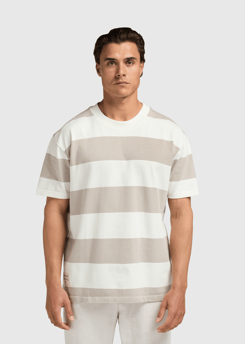Big Stripe Tee - Sand