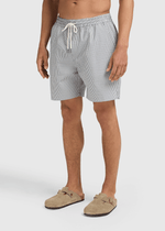 Seersucker Badehose - Hellblau