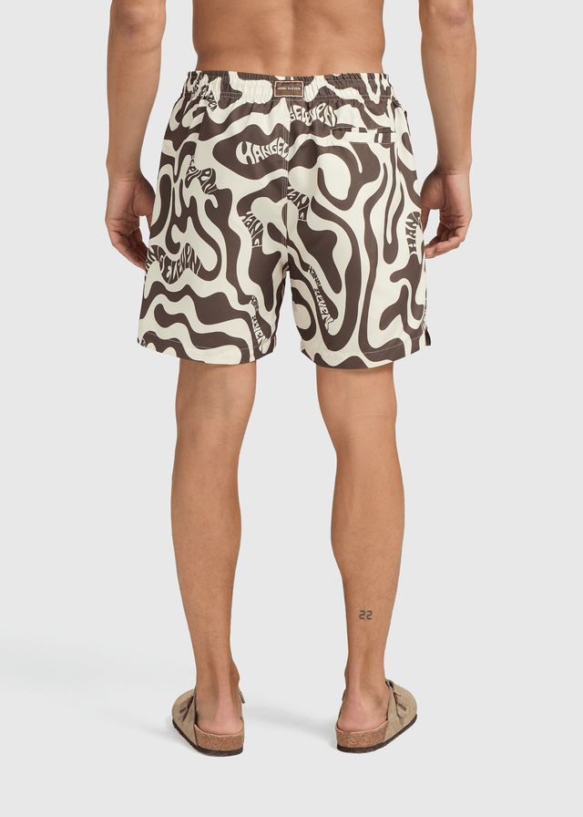 Camo-Badeshorts – Braun