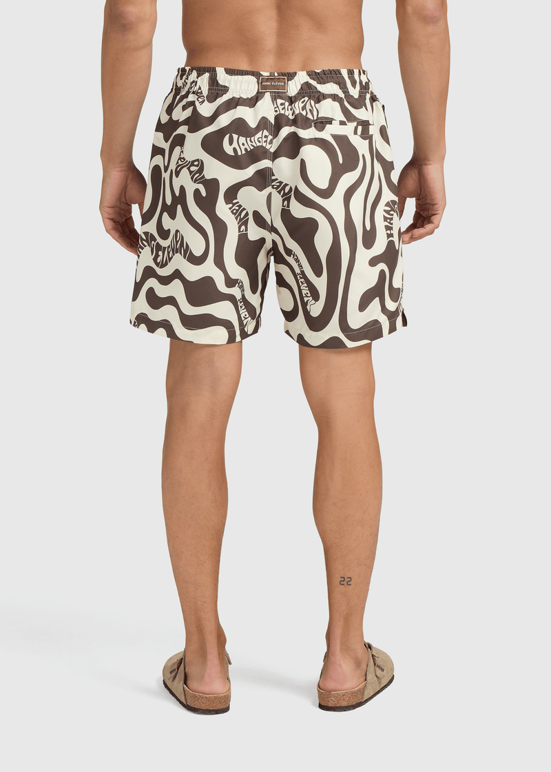 Short de bain camouflage - Marron