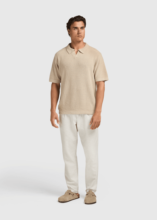 Loop Knit Polo - Sand