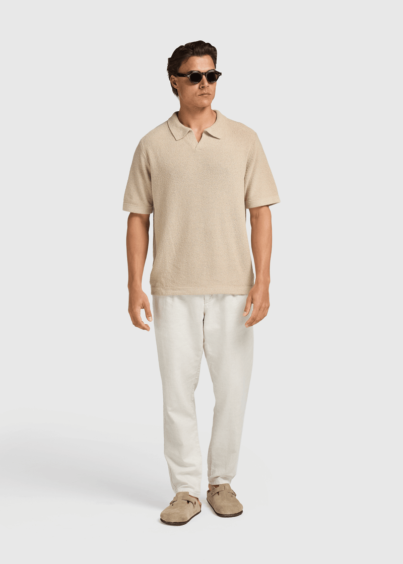 Loop Knit Polo - Sand