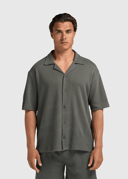 Relaxed Waffle Shirt - Chimera Green